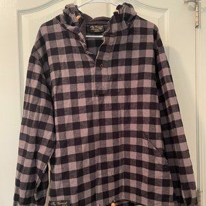 Vermont Flannel Black & Gray Hoodie, Unisex